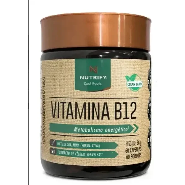 Vitamina B12 Metilcobalamina 414% 60caps Nutrify Cápsulas