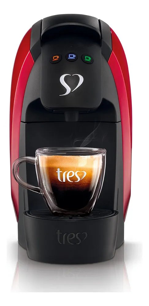 Cafeteira Espresso Luna Vermelha - Tres 3 Corações Vermelho 127v