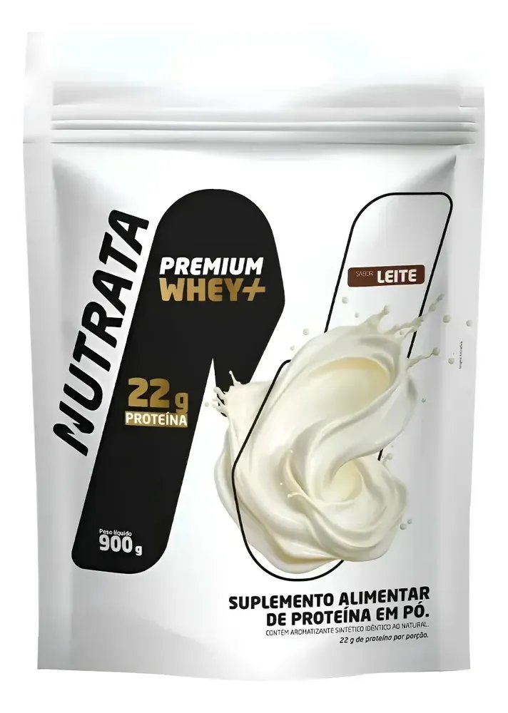 Whey Premium+ Leite Nutrata Refil 900g Leite