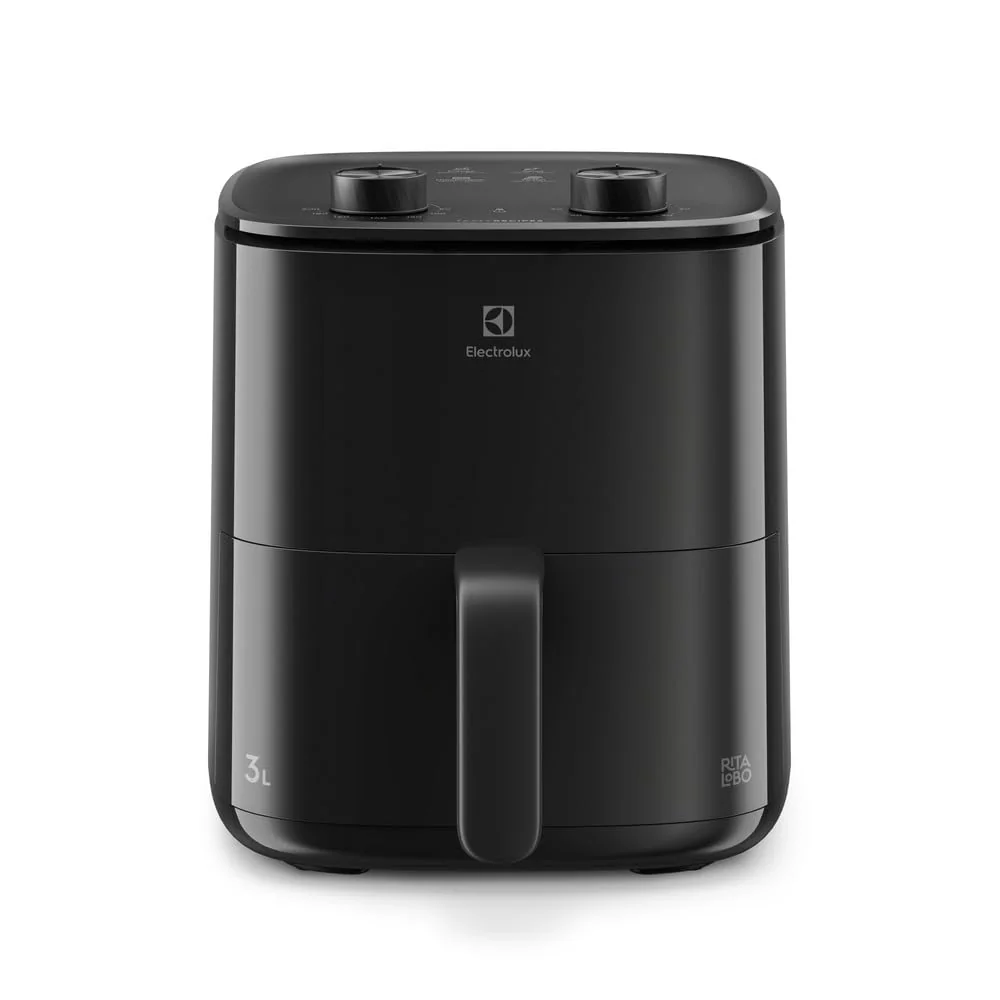 Air Fryer Electrolux por Rita Lobo 3L Preta Efficient c/Desligamento Automático 1200W (EAF05) 220V