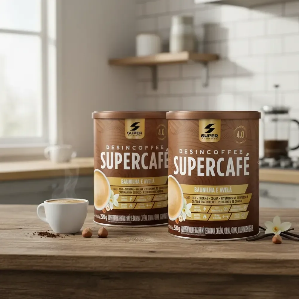 Kit 02 Supercafé Supercoffee Supernutrition Termogênico Baunilha Com Avelã