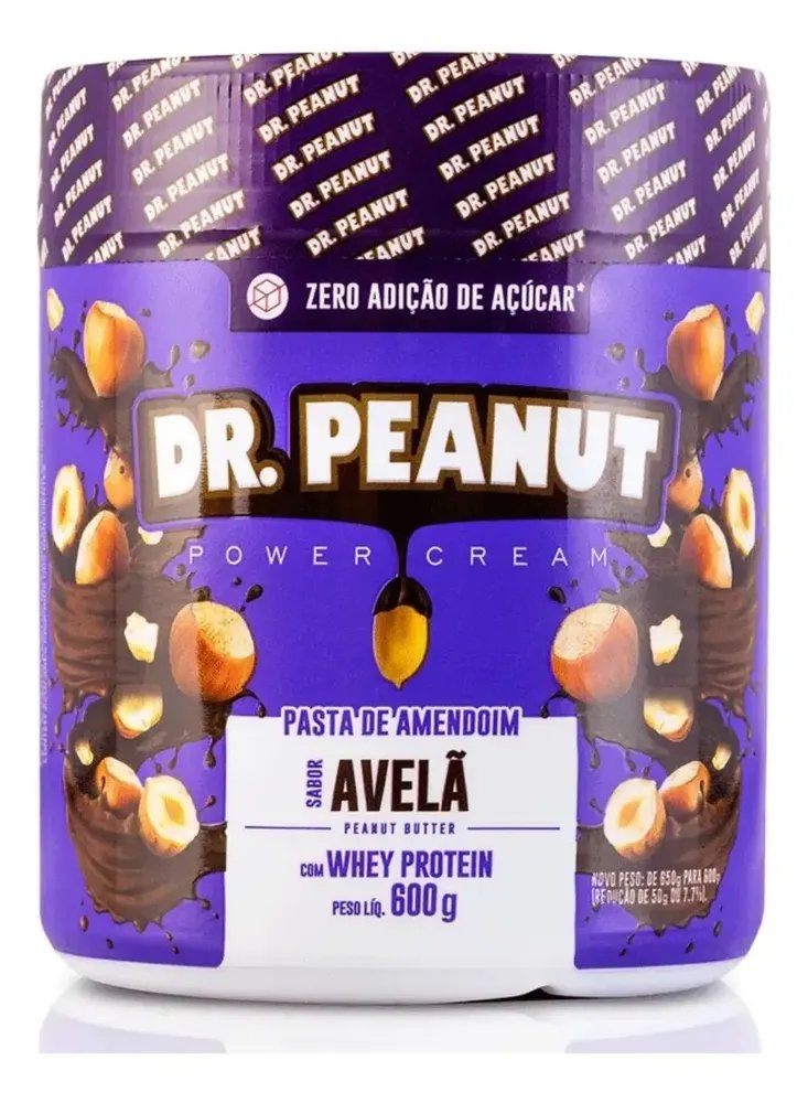 Suplemento em pasta Dr. Peanut Gourmet, Pasta de Amendoim Gorduras sabor Avelã x 600g
