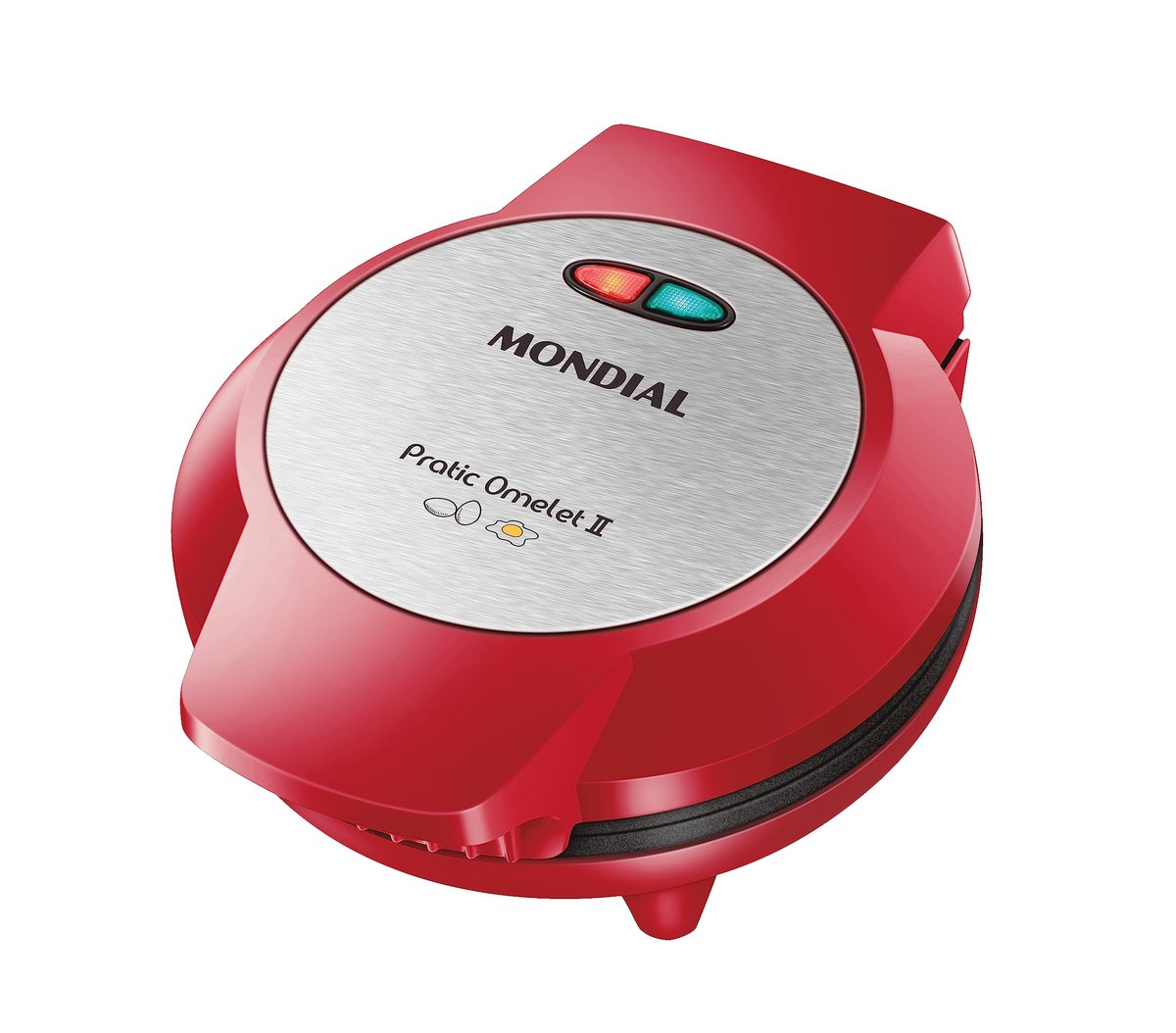 MONDIAL Omeleteira Pratic Omelet II, Vermelho/Inox, 800W, 110V - OM-04-RI