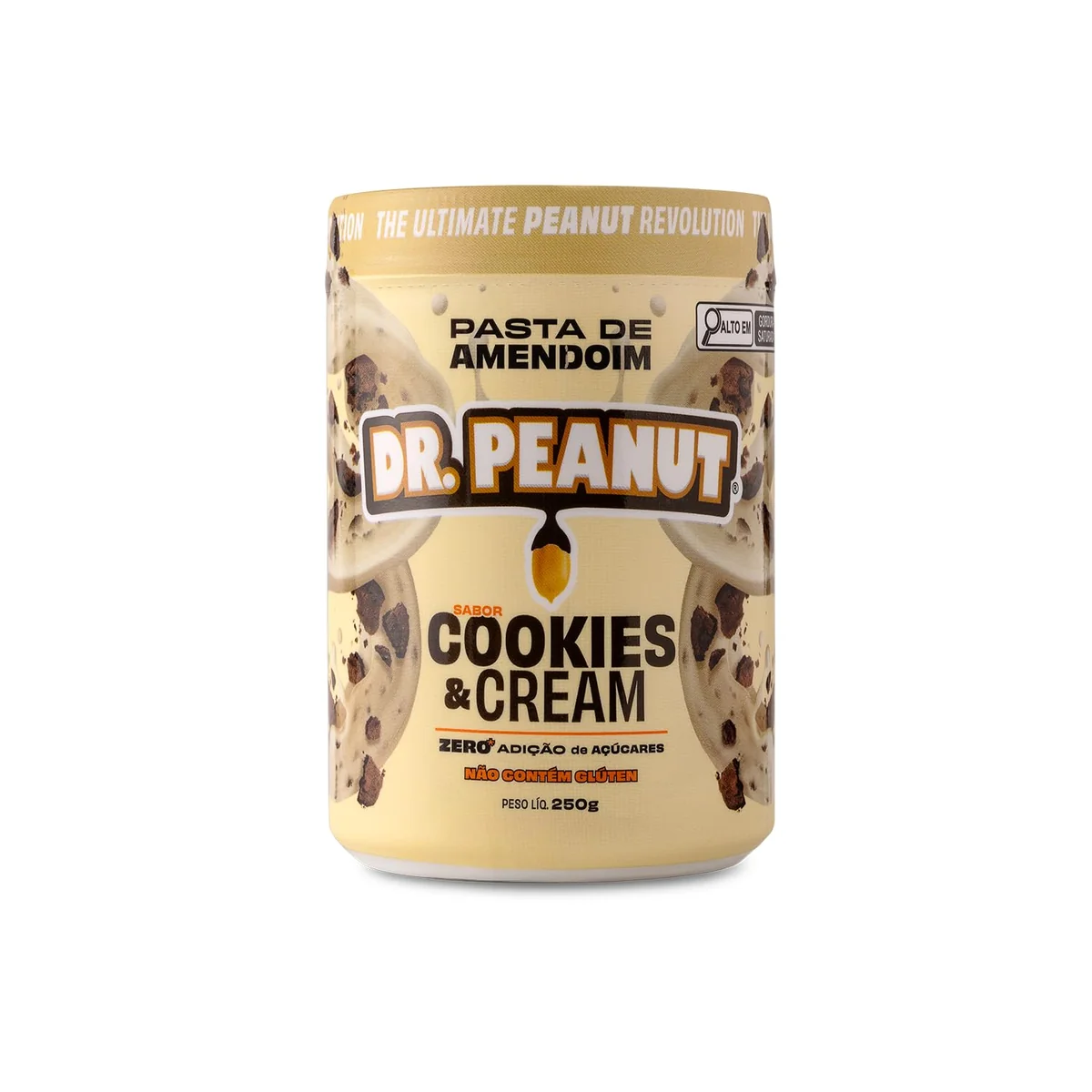 DR. Peanut Pasta de Amendoim Cookies and Cream 250G - Com Whey Protein