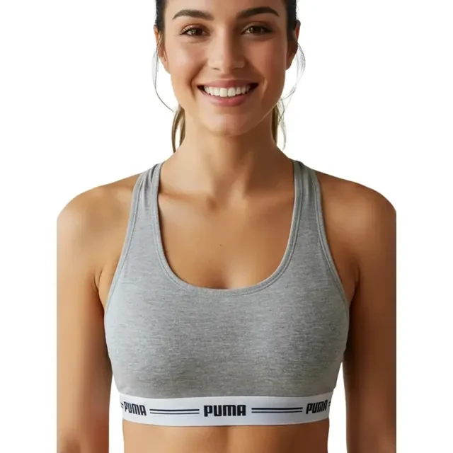 Top Puma Nadador Feminino Sem Bojo Algodão Fitness Academia