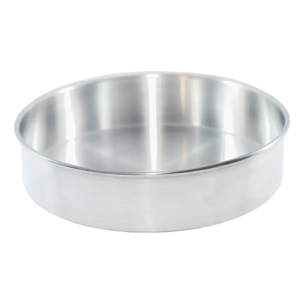 Forma Assadeira Redonda Baixa Bolo E Torta Em Aluminio N 35 Prateado