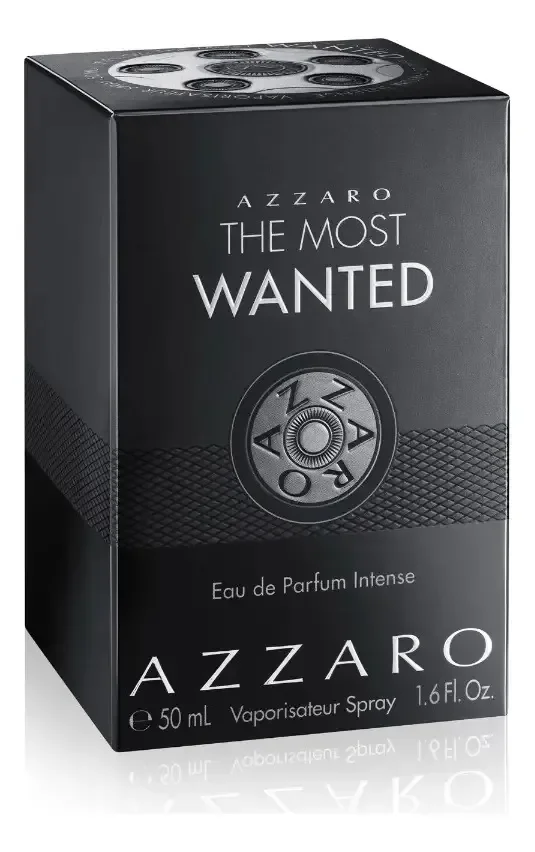 Perfume Masculino Amadeirado Ambarado com Cardamomo e Caramelo, Longa Duração, Azzaro The Most Wanted, Eau de Parfum Intense, 50ml
