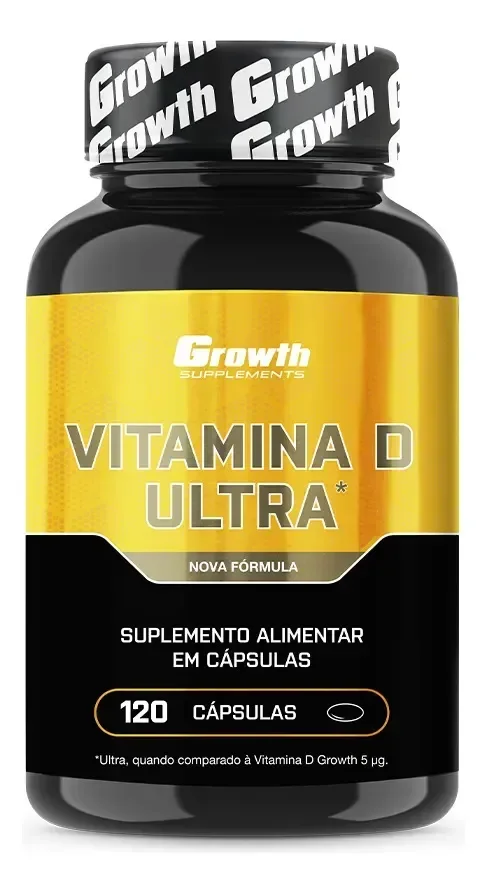 Vitamina D Ultra 120 Caps Growth Supplements Sem Sabor
