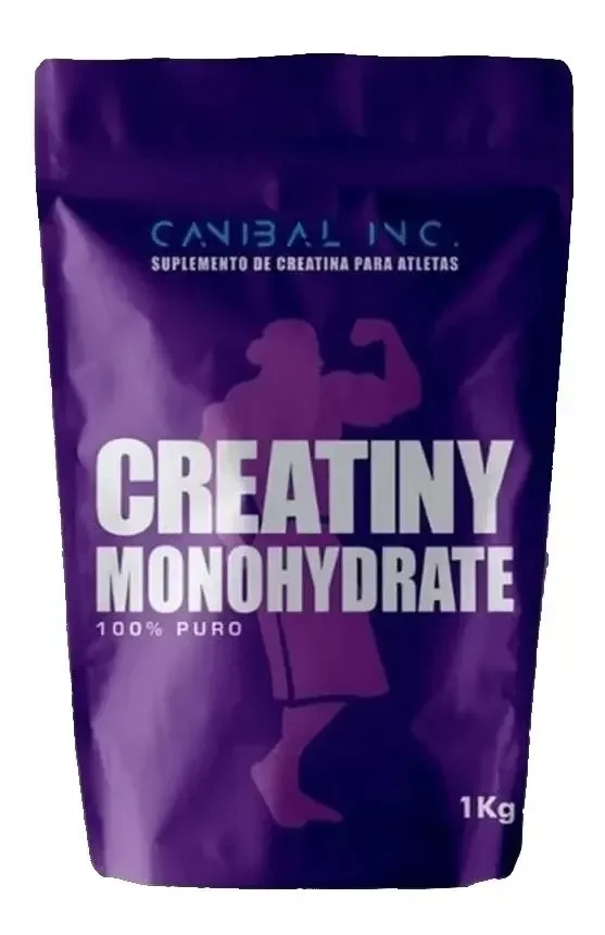 Creatina Monohidratada Canibal Inc 1kg Pó Sabor Natural Sem Glúten