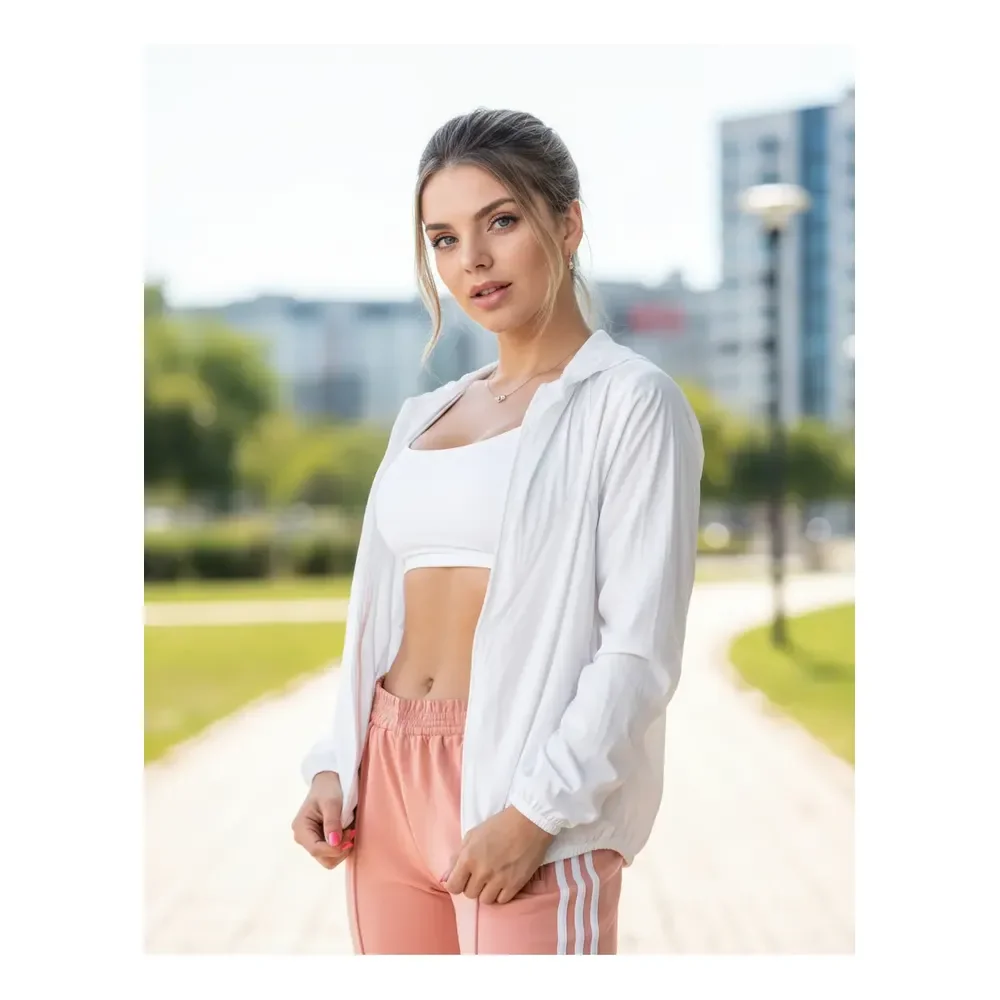 Jaqueta Feminina Iz Corta Vento Ultra Leve Com Capuz 2026 Branco Gg Lisa