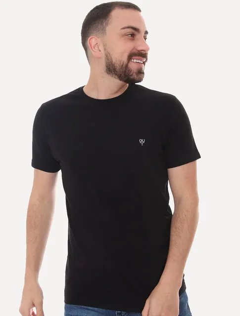 Camiseta Calvin Klein Jeans Light Omega Logo Preta Original