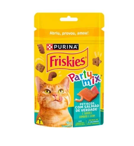 Purina Friskies® Party Mix® Petiscos Para Gatos Salmão 80G