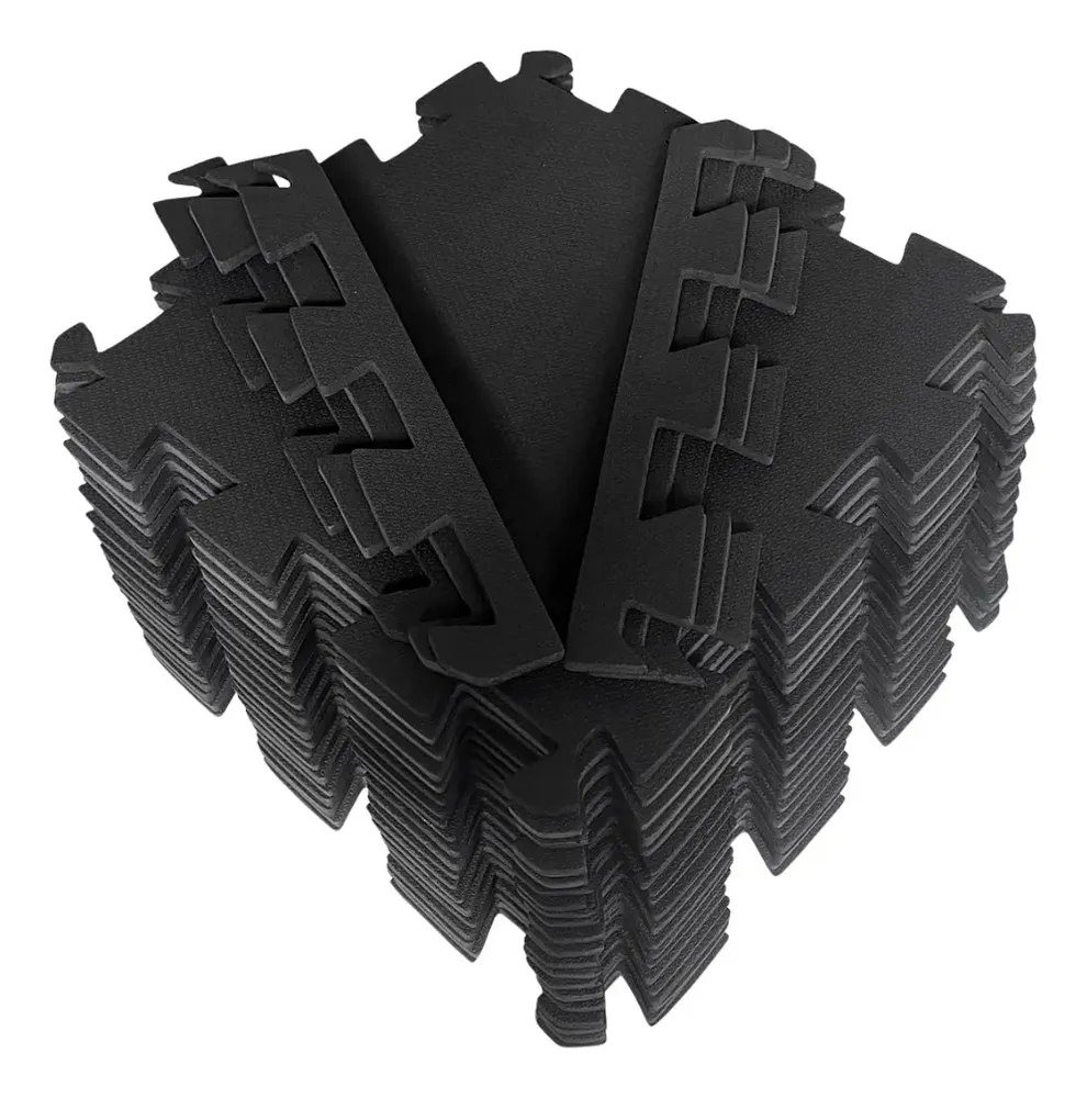 Kit 30 Tatames 50x50 10mm Preto Economico Preto Não Informado