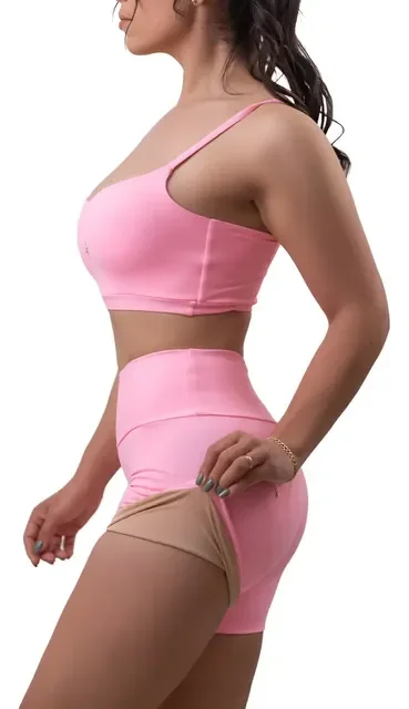 Roupa Academia Verão Toda Forrada Zero Transparencia Fitness