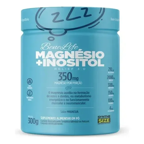Magnésio + Inositol Sabor Maracujá 300g Synthe Size Maracujá