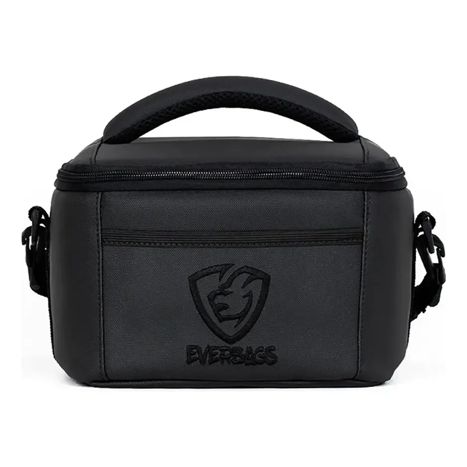 Bolsa Térmica Porta Marmita Everbags Fit, Para Refeição De 7 Litros E Unissex Preto Logo