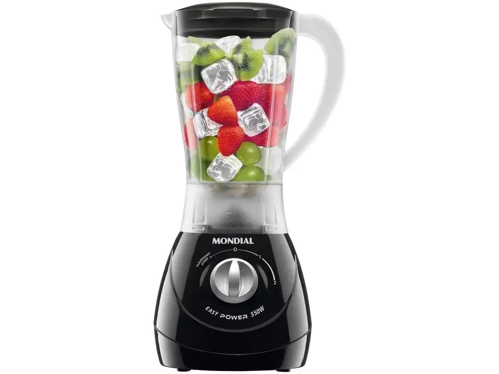 Liquidificador Mondial Easy Power L-550-W Preto 2 Velocidades 550W - 220V - AliExpress 6