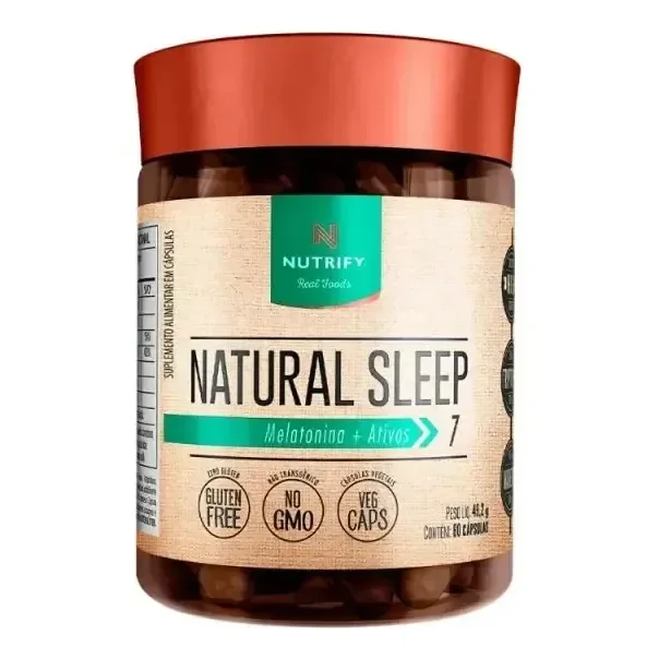 Natural Sleep Melatonina + Ativos 60 Cápsulas Nutrify Sem Sabor Neutro