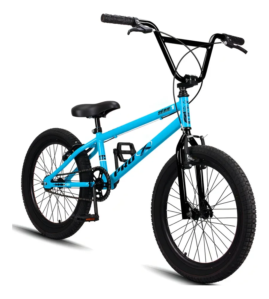 Bicicleta BMX 20" Pro-X Série 1 Aço Carbono Freio V-Brake Azul