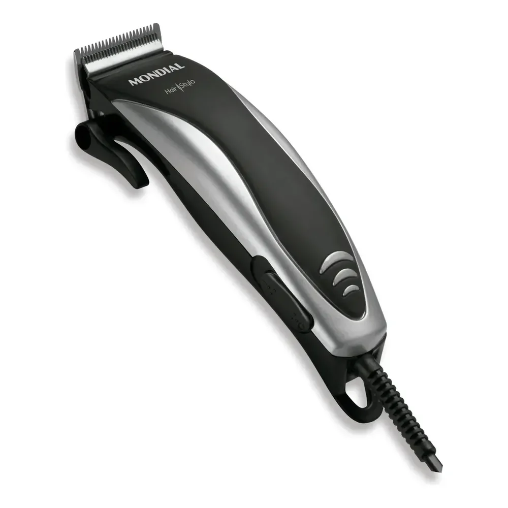 Cortador De Cabelos Hair Stylo Mondial Preto/prata Cr-02 Prata/preto 220v