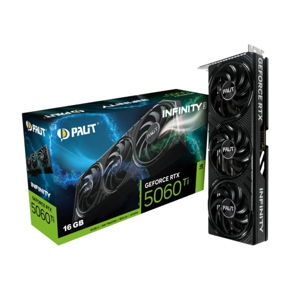 Placa de Video GeForce NVIDIA PALIT RTX5060TI 16GB INFINITY 3  GDDR7 NE7506TS19T1-GB2061S