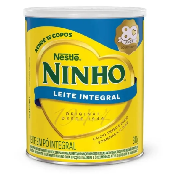 Leite em Pó Integral Ninho Nestlé 380g – A partir de 1 ano