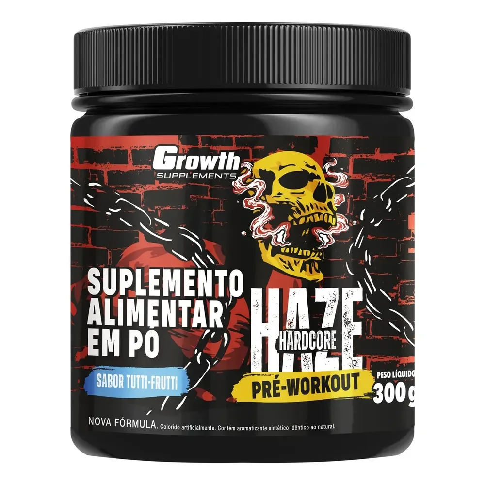 Pré-treino Haze Hardcore Pre-workout 300g Growth Supplements Tutti-frutti