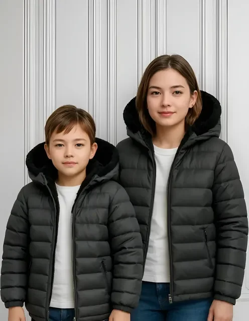Jaqueta Infantil Juvenil Forrada Puffer Menina Menino Teen