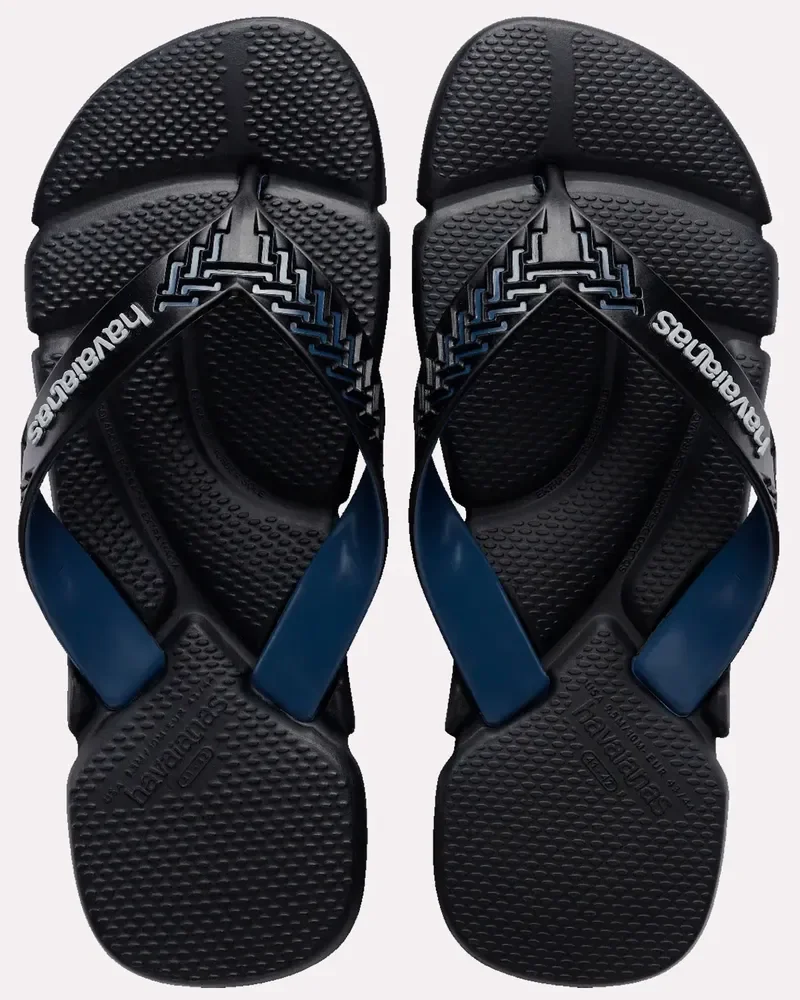Chinelo Havaianas Power 2.0 Anatômica Confortável Original Preto/azul 39/40