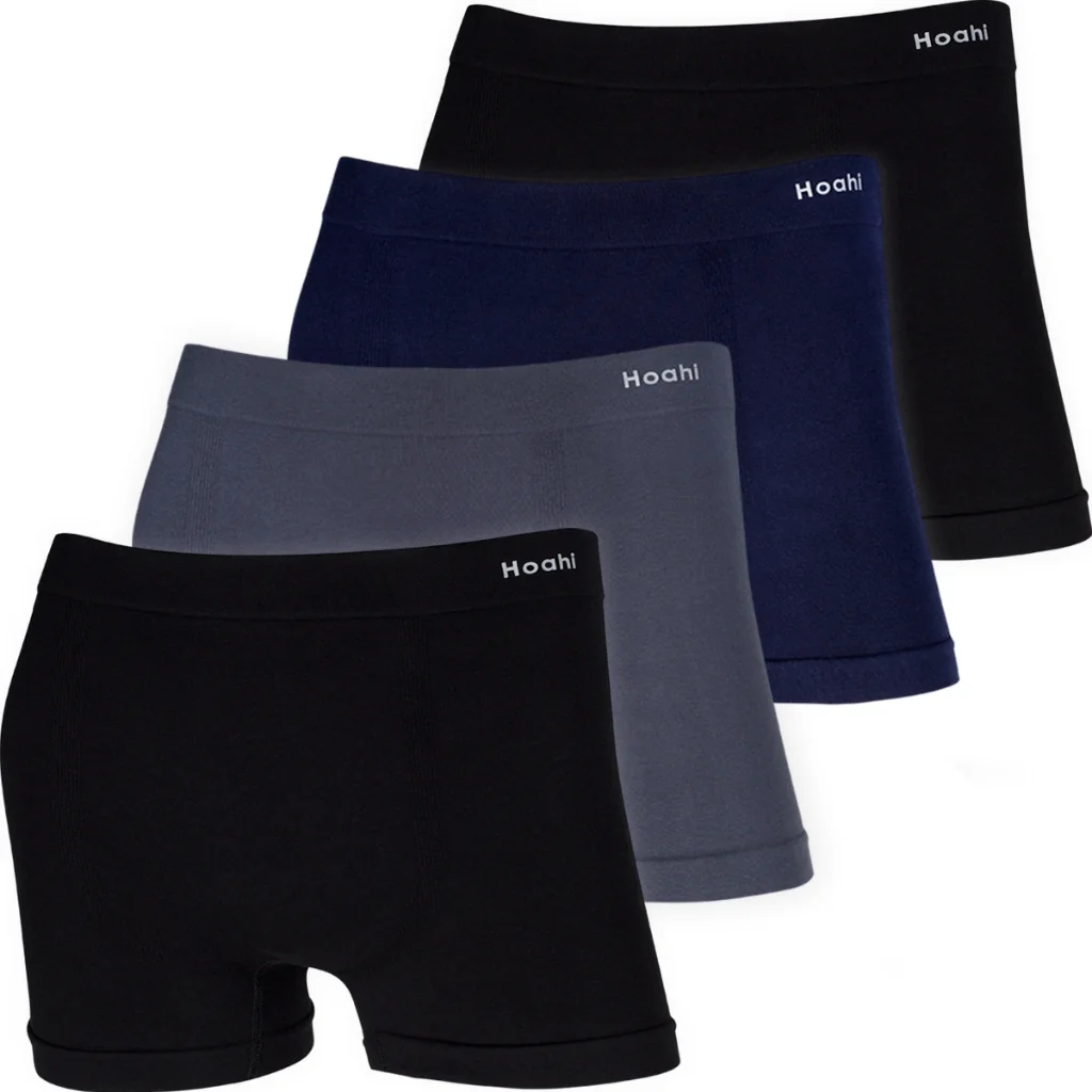 Kit 4 Cuecas Boxer Hoahi Algodão Respirável Modelagem Anatômica Cueca Sem Costura Reforçada Premium
