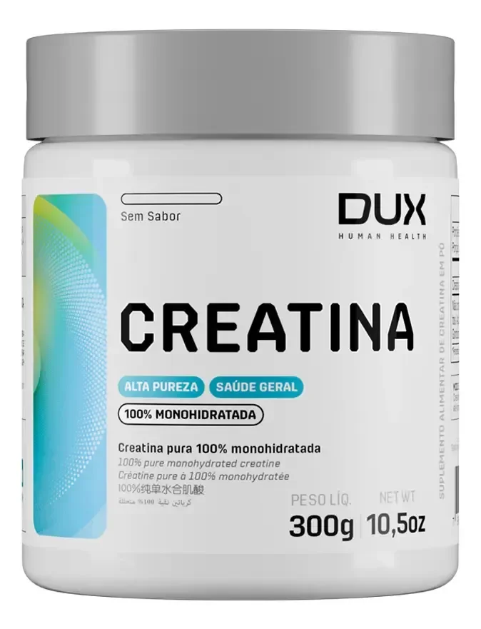 Dux Human Health Creatina 100% Monohidratada Sem Sabor 300g Sem Sabor