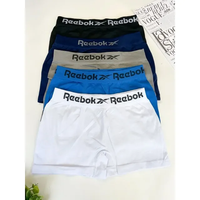 Kit 6 Cuecas Boxer Reebok Original Box Sem Costura Adulto