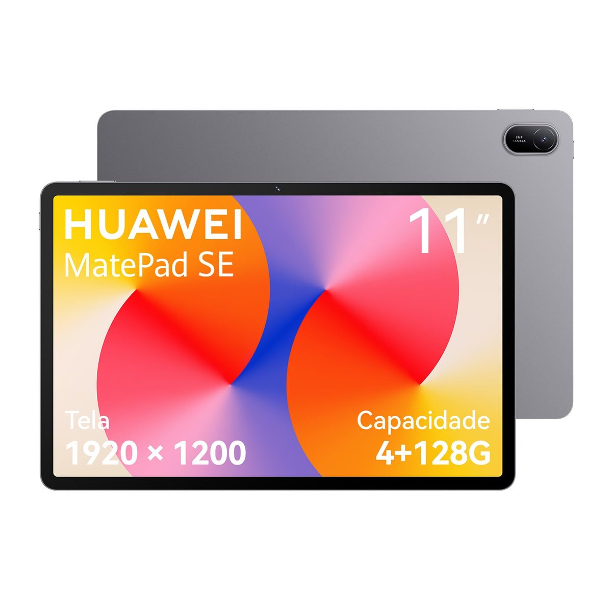 Tablet, HUAWEI MatePad SE 11, 4+128GB, Tela HUAWEI FullView de 11" para Conforto Visual，Superbateria de 7700 mAh 22,5W，Câmera Traseira 8 MP，Câmera Frontal 5 MP，Cinza Nebula