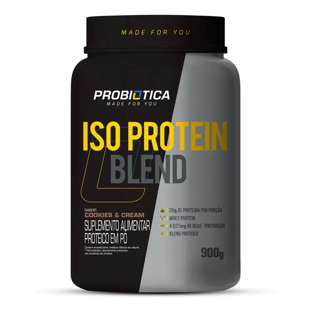 Whey Iso Blend Protein Pote 900g Cookies - Probiotica