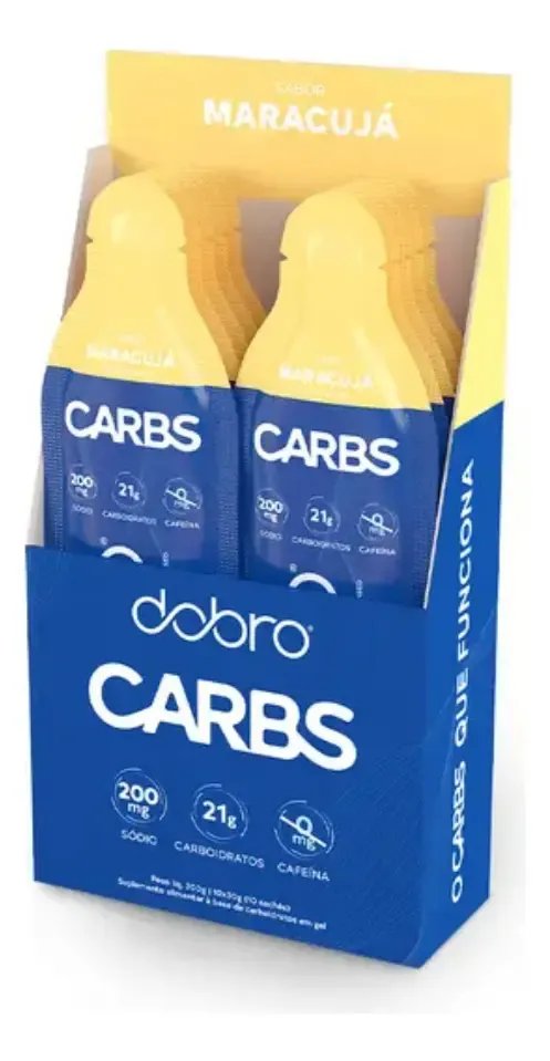 Carbs Gel de Carboidratos Dobro Sabor Maracujá (10 unidades de 30g cada)