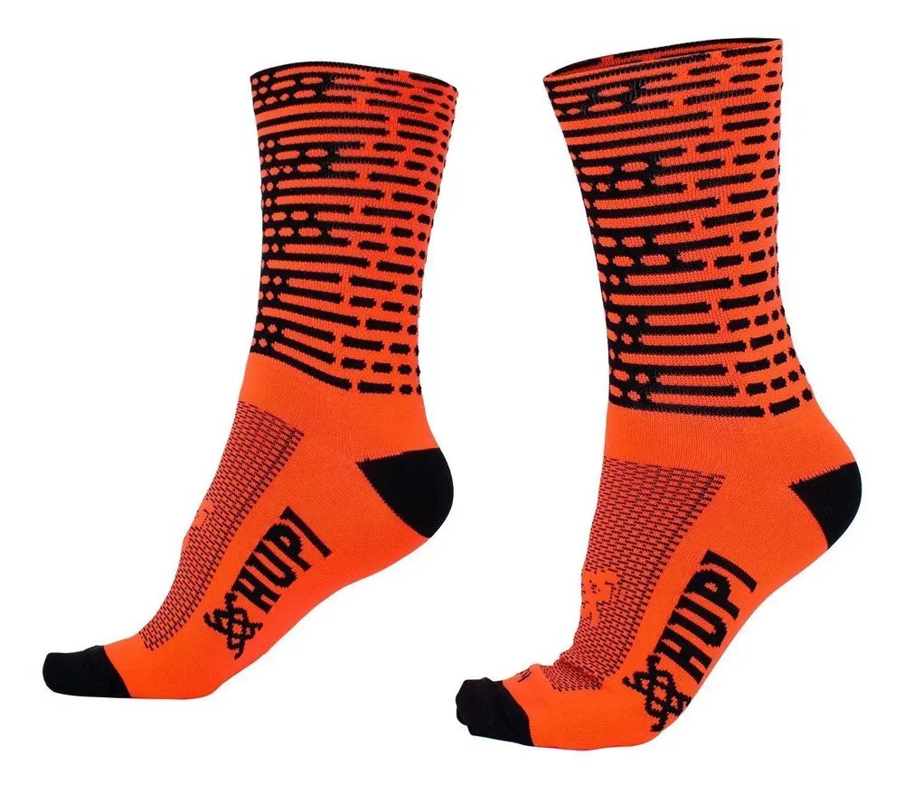 Meia Hupi Biometria Laranja Neon - Alaranjado Alaranjado Único