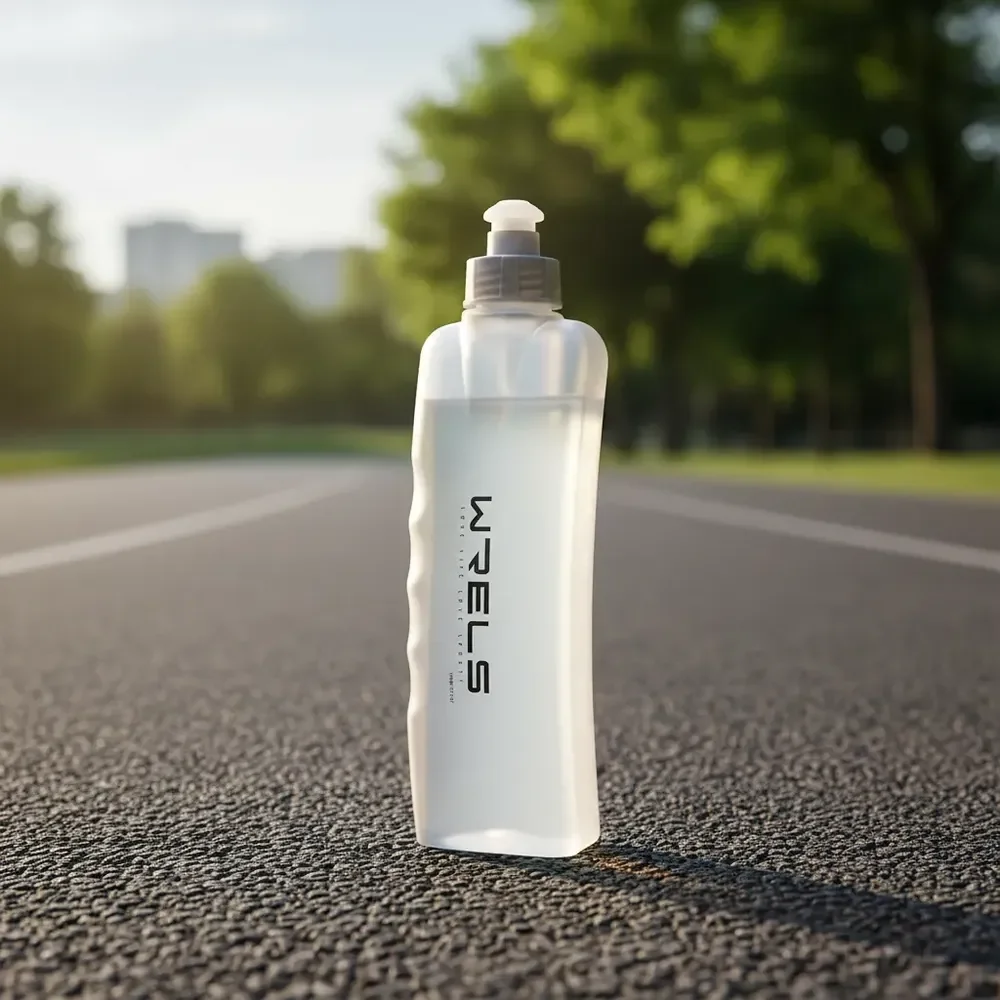 Garrafa Squeeze Curvada Para Corrida E Hidratação 350ml Transparente