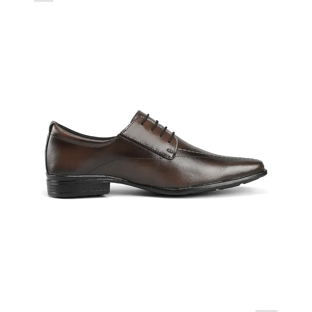 Sapato Social Masculino Confortável Clássico Elegante Marrom Marrom Fosco 39 Br
