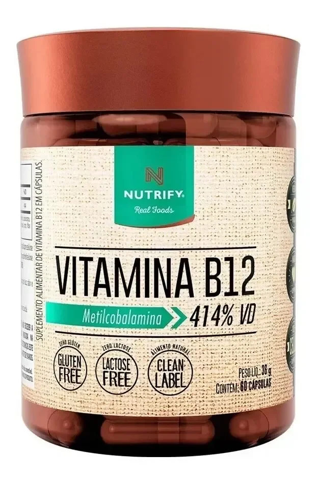 Vitamina B12 Metilcobalamina 414% 60caps Nutrify