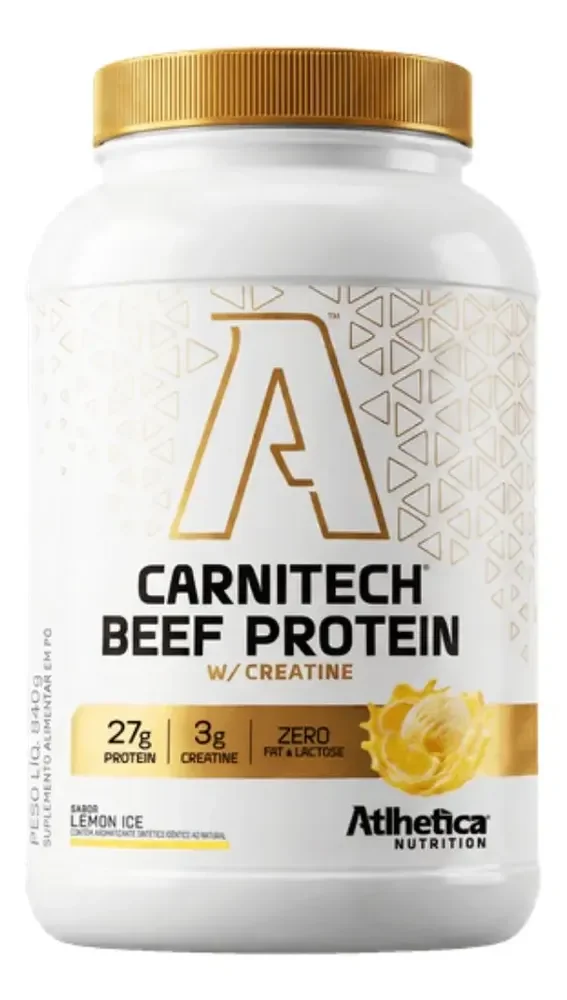 Proteina Carne Carnitech Lemon Ice 840g - Atlhetica Lemon Ice