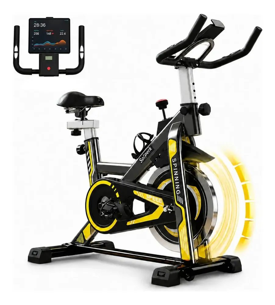Bicicleta Spinning Romantic Crown Preto Roda Inércia 13kg