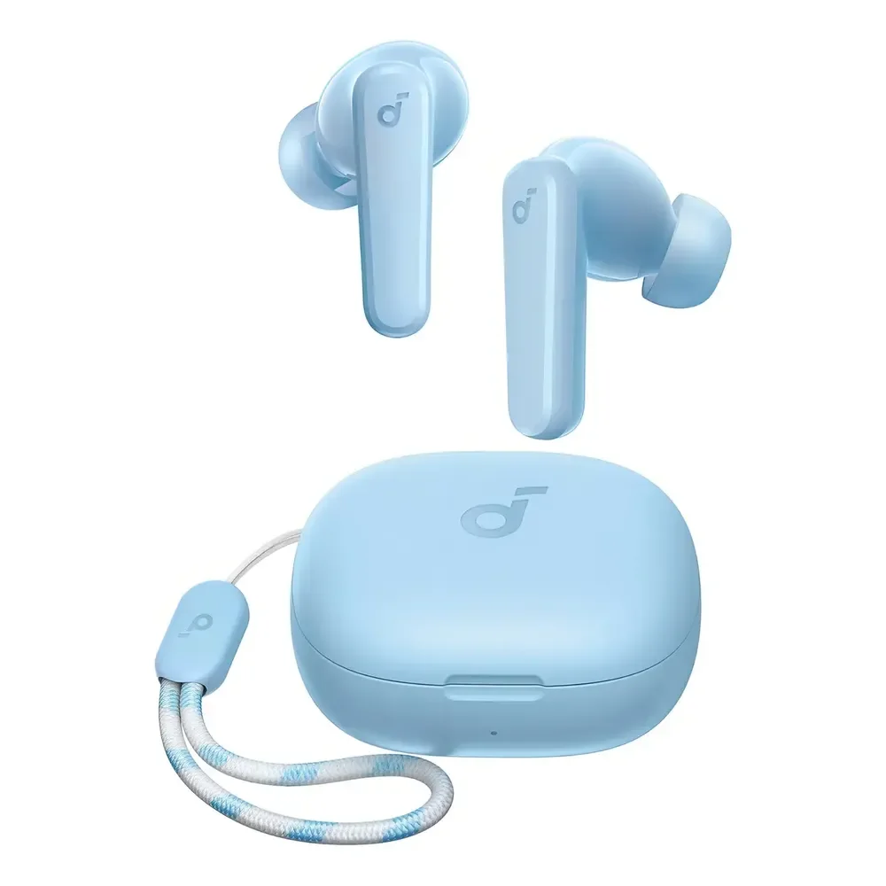 Fone De Ouvido Soundcore By Anker P20i Graves Poderosos E Impactantes Bluetooth 5.3 30h De Reprodução Resistência À Água 2 Mics Ia Para Chamadas Claras Personalização De Som Via App Cor Azul-claro