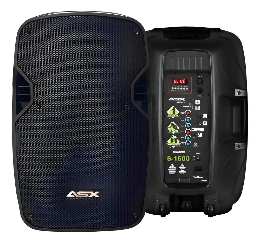 Caixa Ativa 15 Polegadas Profissional 500w Rms Asx S1500 Usb Preto 127/220v