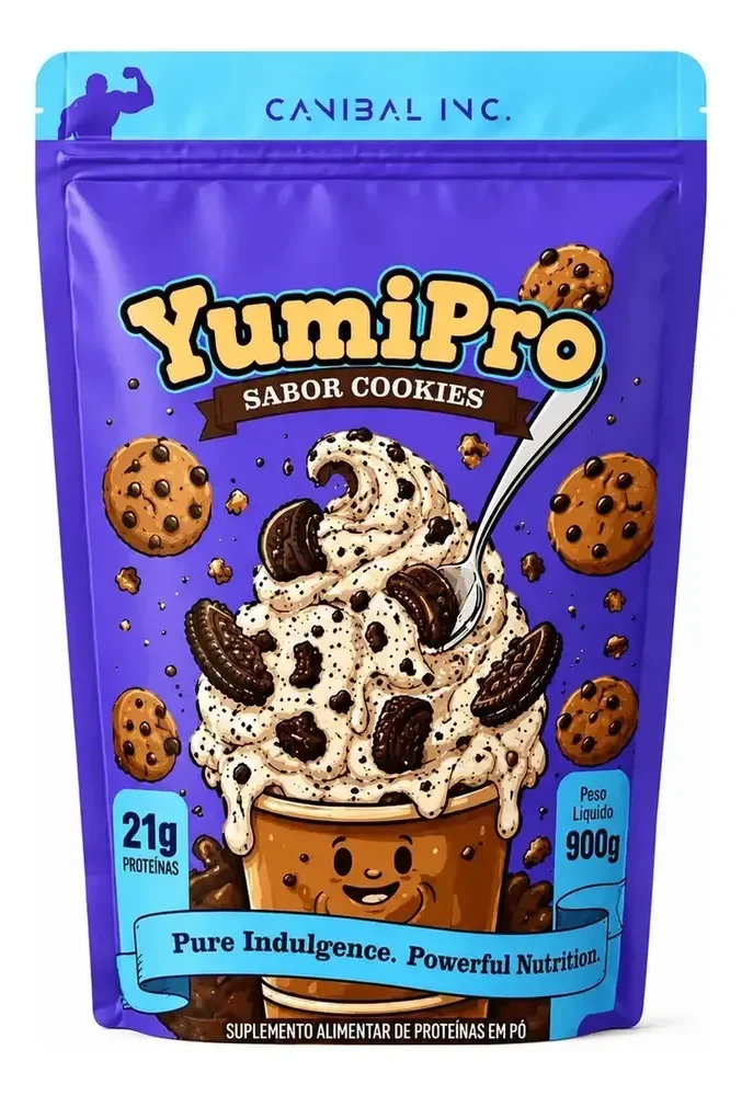 Yumi Pro 900g Canibal Whey Protein Concentrado 21g Protein Cookies