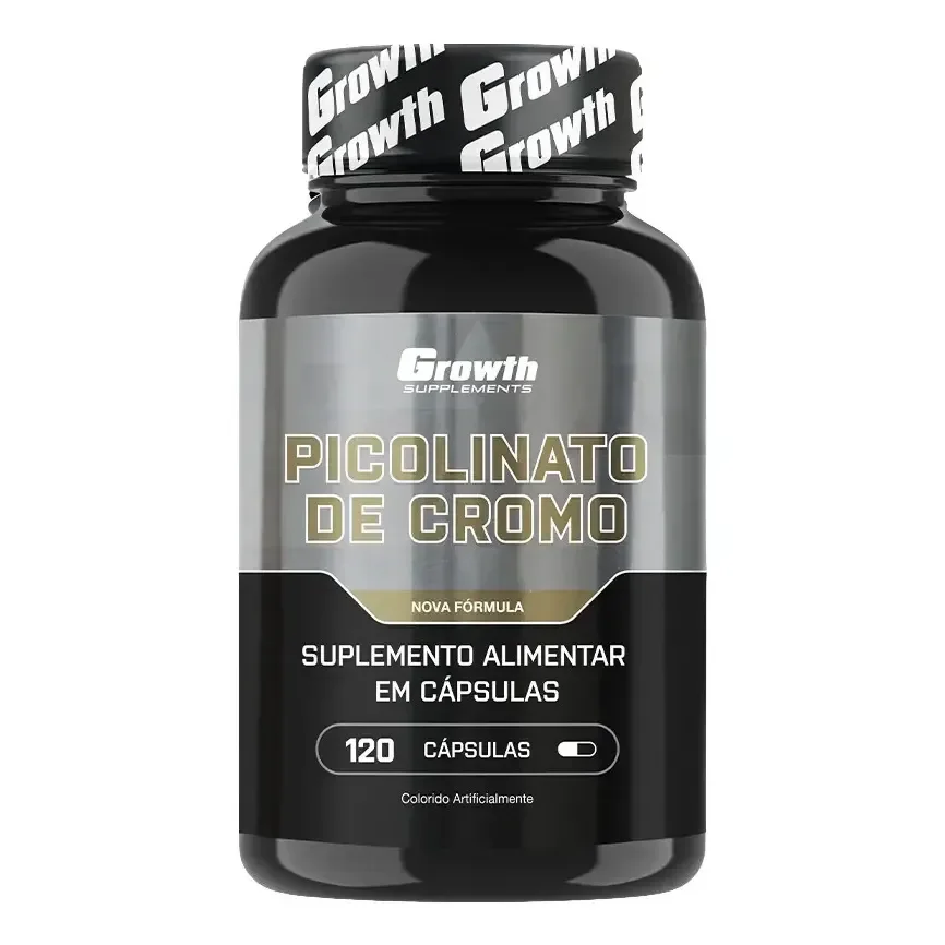 Picolinato De Cromo 120 Cáps. Growth Supplements Sem Sabor