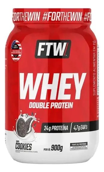 Whey Protein Double Protein Ftw 900g - Suplemento Em Pote Sabor Cookies