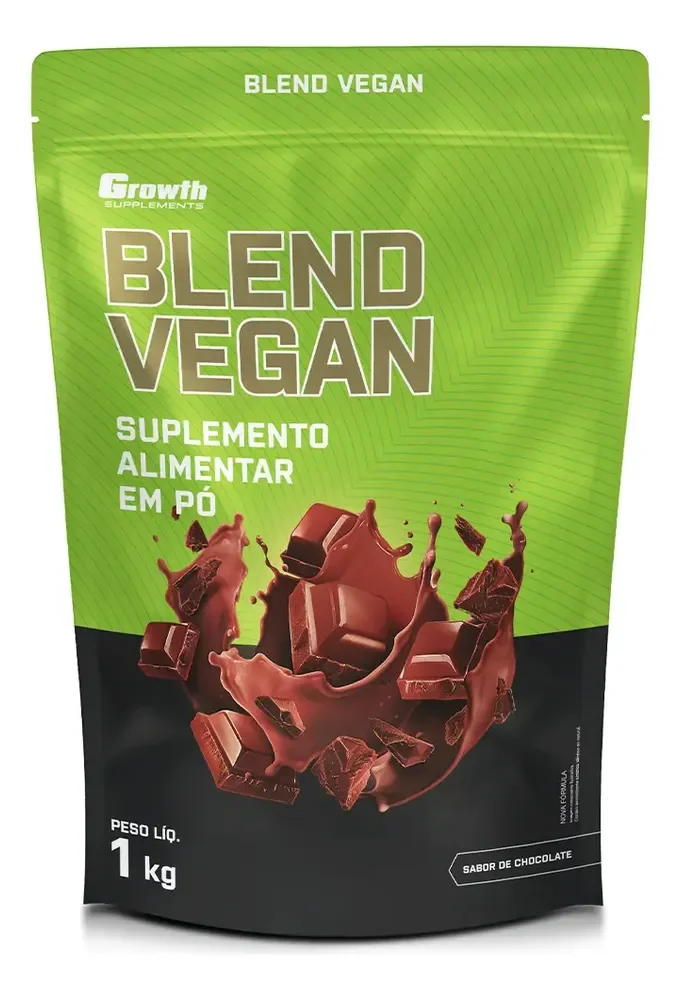 Blend Vegan (Proteína vegana) 1kg Growth Supplements - Sabor Chocolate
