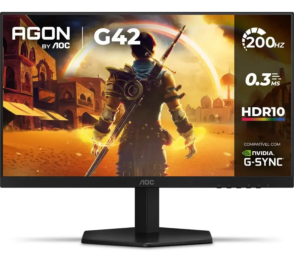 Monitor Gamer AOC AGON G42 24" 200Hz 0,3ms IPS HDR10 NVIDIA G-Sync 24G42HE