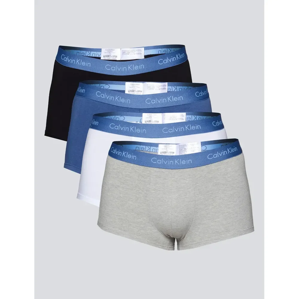 Kit 4 Cuecas Trunk Calvin Klein Azul-marinho Liso M