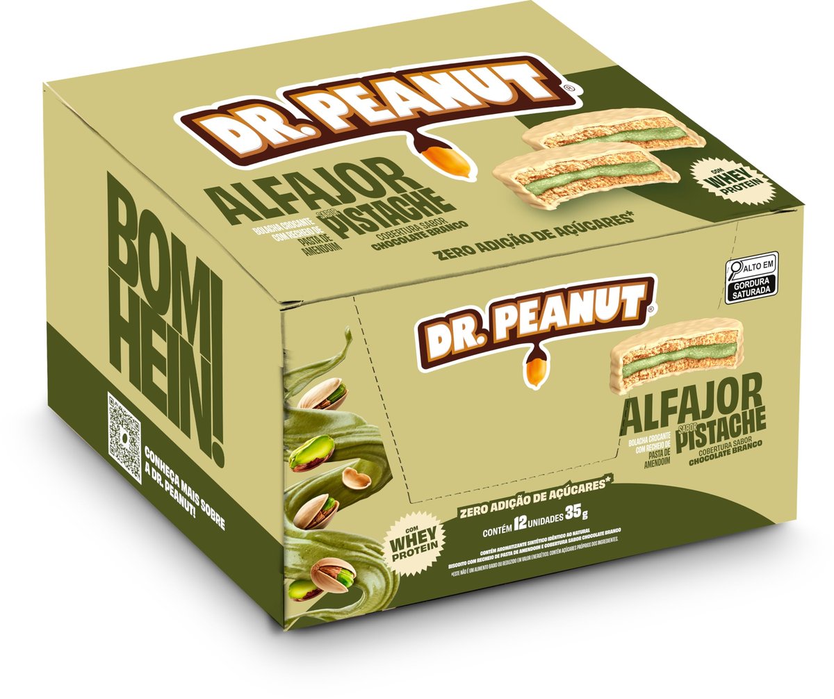 Doctor Peanut Display Alfajor Sabor Pistache 12un x 35g